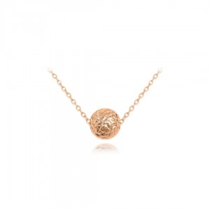 Naszyjnik pozłacany (rose gold) - kulka 