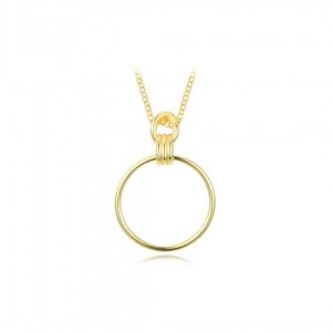 Naszyjnik srebrny 925 pozłacany okręg