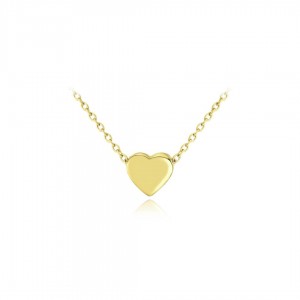 Naszyjnik srebrny pozłacany - małe serduszko