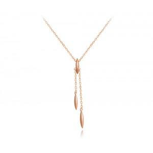 Naszyjnik srebrny rose gold 