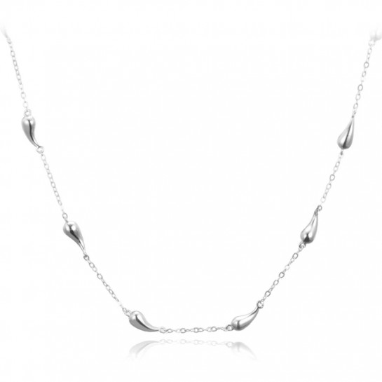 Naszyjnik srebrny z kropelkami