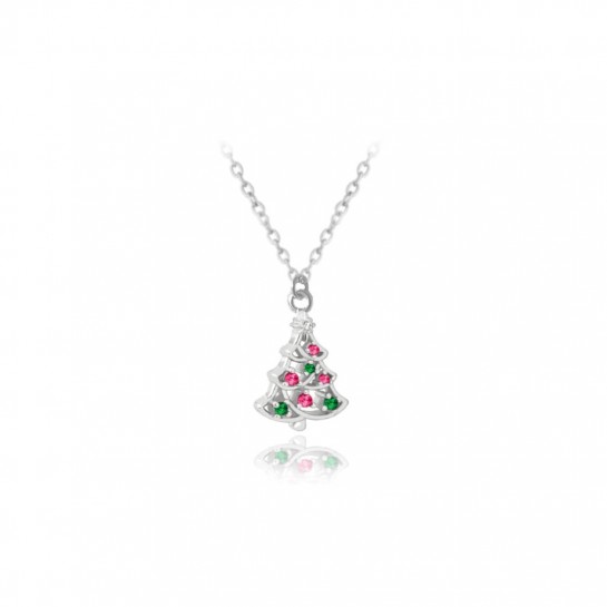 Naszyjnik srebrny z zawieszką - choinka