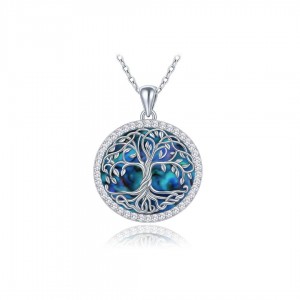 Naszyjnik srebrny z zawieszką - drzewo życia