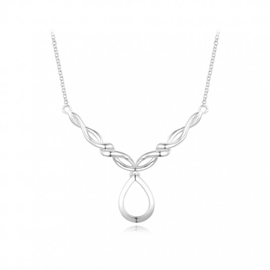 Naszyjnik srebrny z zawieszką w kształcie łezki