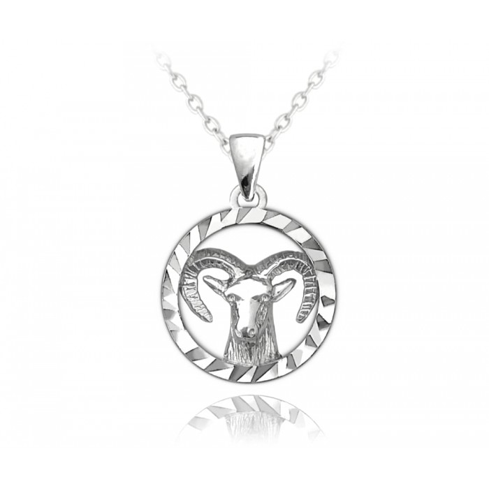 Naszyjnik srebrny znak zodiaku - koziorożec