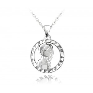 Naszyjnik srebrny znak zodiaku - panna
