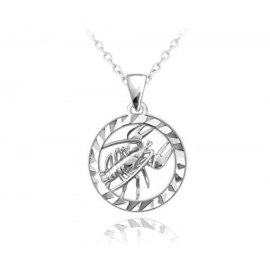 Naszyjnik srebrny znak zodiaku - rak