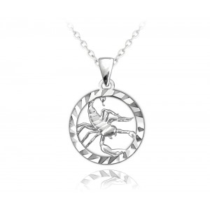 Naszyjnik srebrny znak zodiaku - skorpion