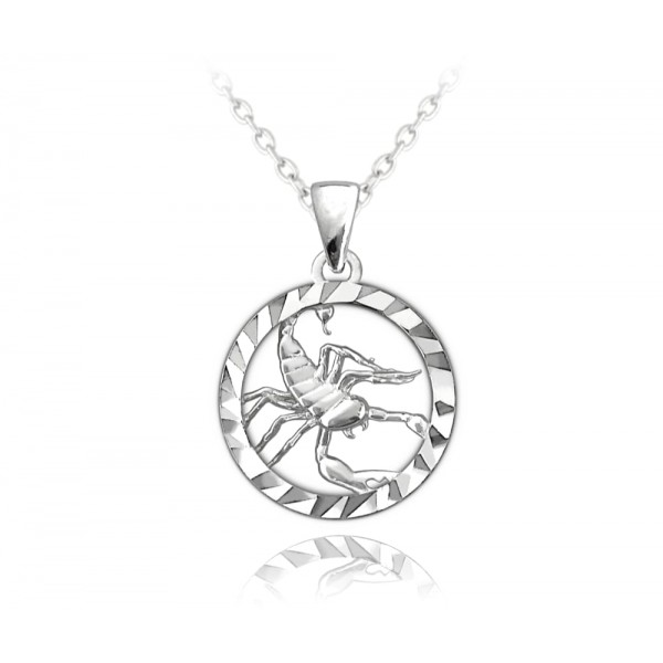 Naszyjnik srebrny znak zodiaku - skorpion