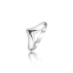 Pierścionek srebro pr. 925 gładki geometryczny kształt