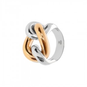 Pierścionek bicolor (rose gold) - ogniwa
