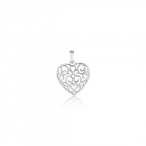 Zawieszka srebrna 925 ażurowe serce