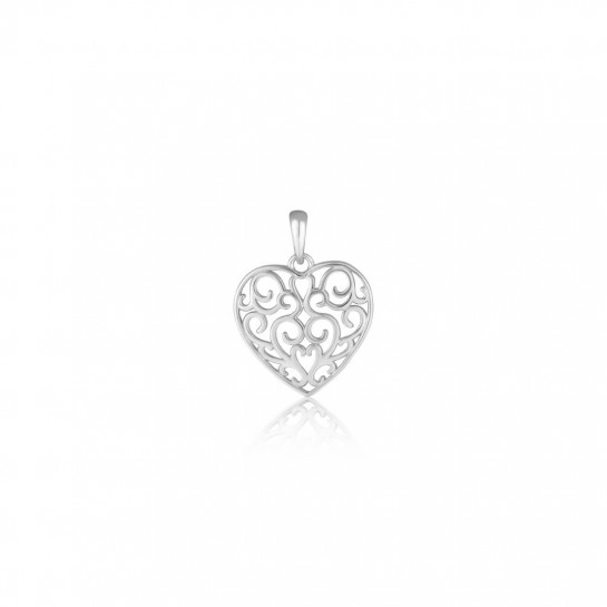 Zawieszka srebrna 925 ażurowe serce