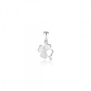 Zawieszka srebrna 925 - gładka czterolistna koniczynka
