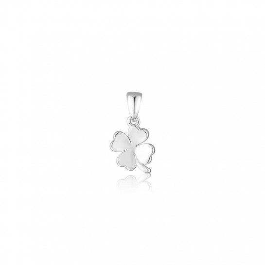 Zawieszka srebrna 925 - gładka czterolistna koniczynka