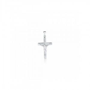 Zawieszka srebrna 925 - krzyżyk z wizerunkiem Chrystusa 1,5 cm