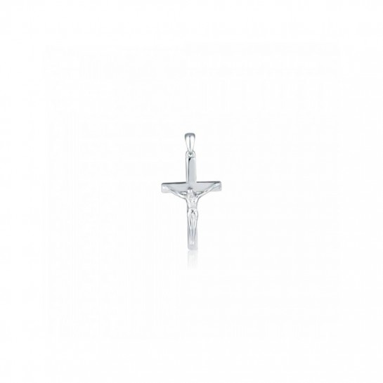 Zawieszka srebrna 925 - krzyżyk z wizerunkiem Chrystusa 1,5 cm