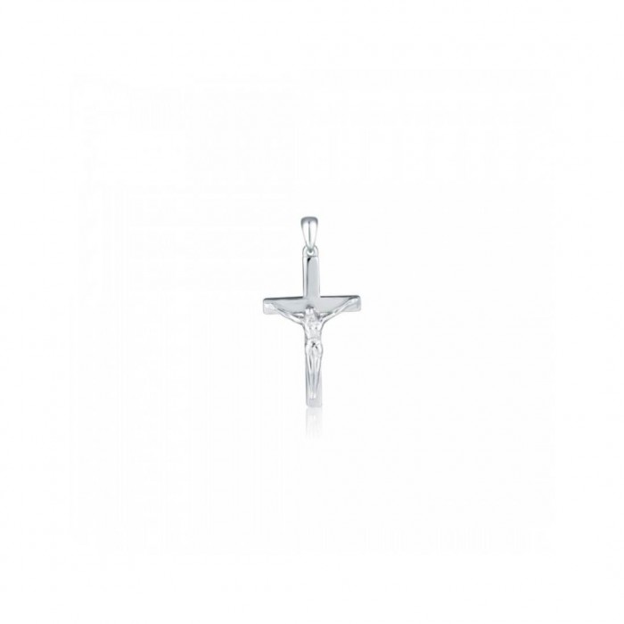 Zawieszka srebrna 925 - krzyżyk z wizerunkiem Chrystusa 1,5 cm