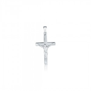 Zawieszka srebrna 925 - krzyżyk z wizerunkiem Chrystusa 2 cm