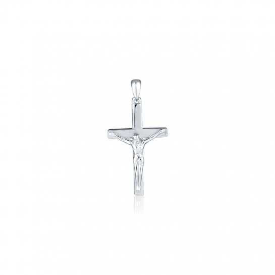 Zawieszka srebrna 925 - krzyżyk z wizerunkiem Chrystusa 2 cm