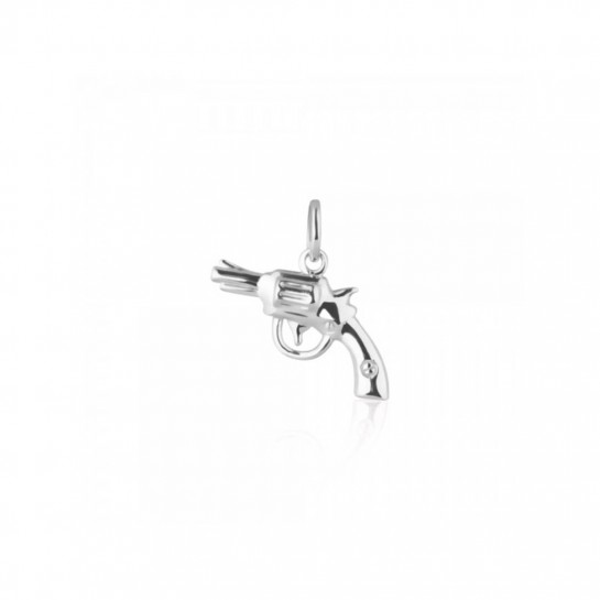 Zawieszka srebrna 925 - rewolwer colt