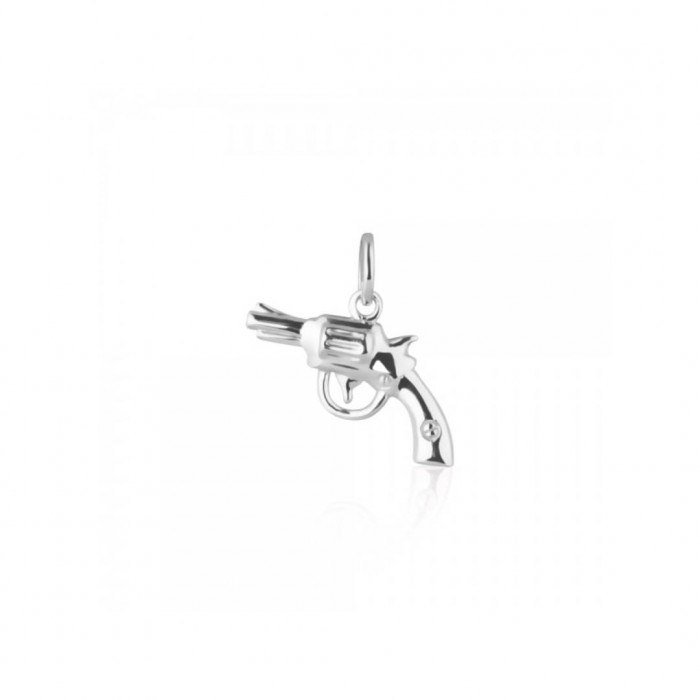 Zawieszka srebrna 925 - rewolwer colt