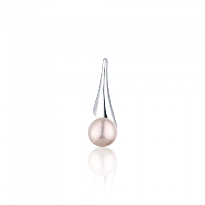 Zawieszka srebrna 925 z różową okrągłą perłą