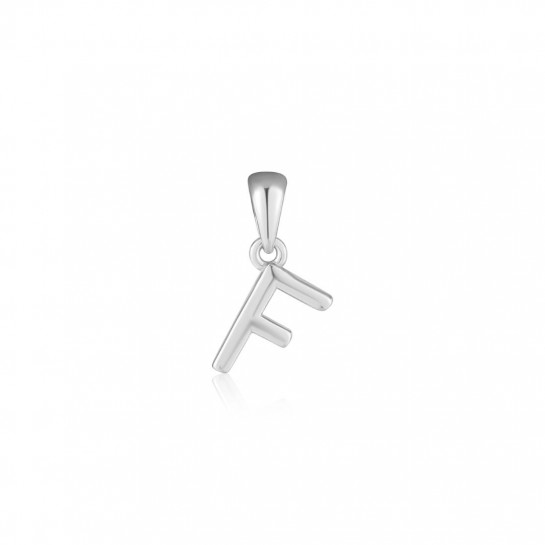 Zawieszka srebrna - mała litera "F"