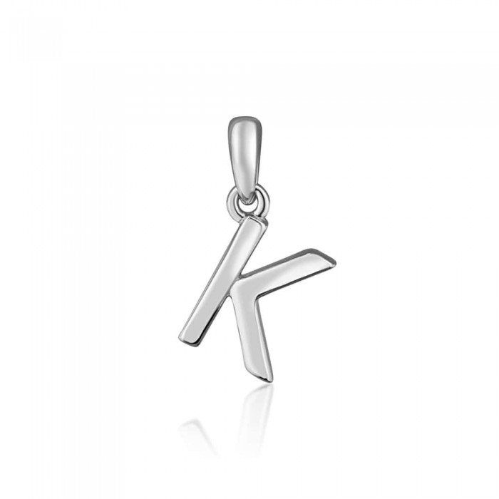 Zawieszka srebrna - mała litera "K"