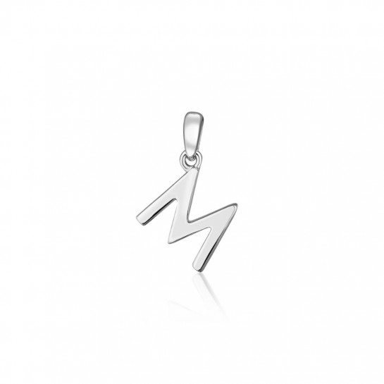Zawieszka srebrna - mała litera "M"