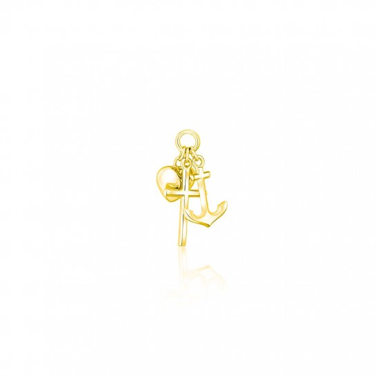 Zawieszka srebrna pozłacana - Wiara Nadzieja Miłość