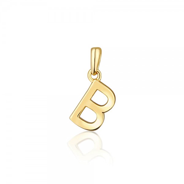 Zawieszka srebrna pozłacana - mała litera "B"