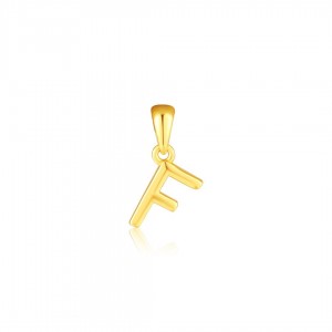Zawieszka srebrna pozłacana - mała litera "F"
