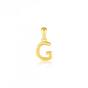 Zawieszka srebrna pozłacana - mała litera "G"