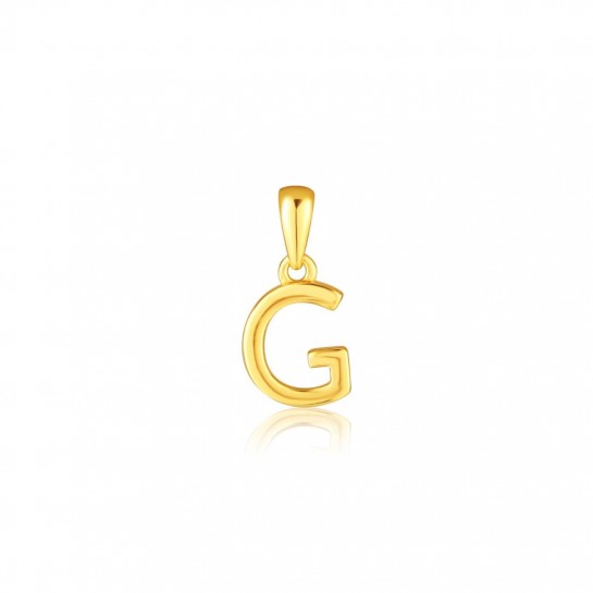 Zawieszka srebrna pozłacana - mała litera "G"