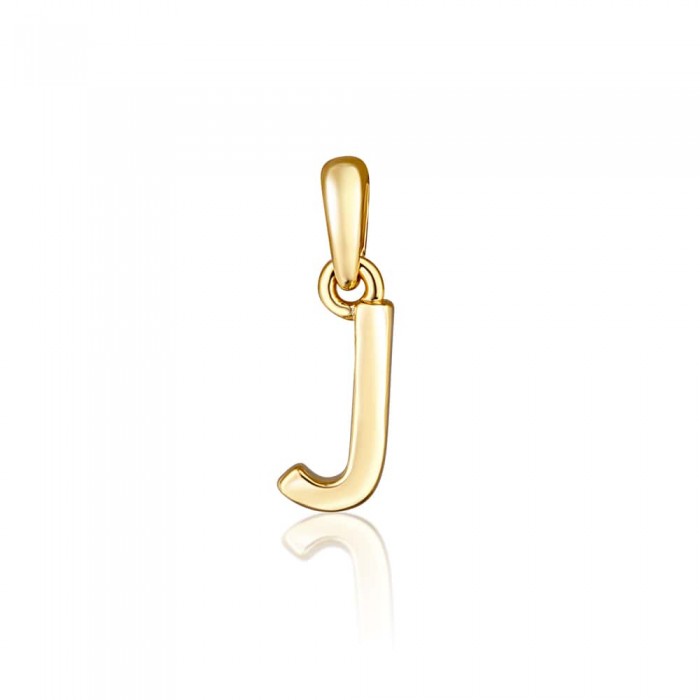 Zawieszka srebrna pozłacana - mała litera "J"