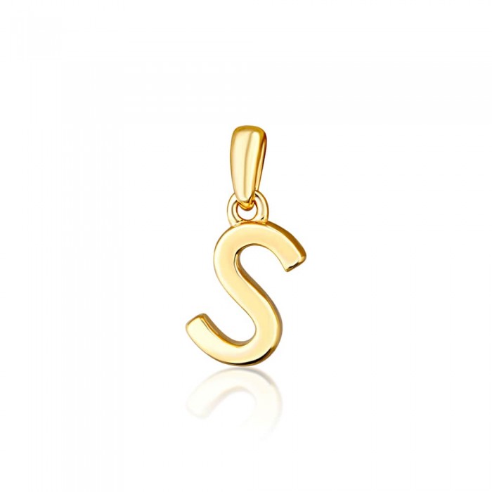 Zawieszka srebrna pozłacana - mała litera "S"