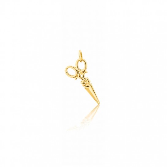 Zawieszka srebrna pozłacana - nożyce