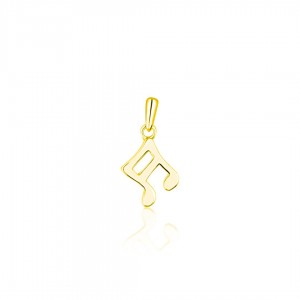 Zawieszka srebrna pozłacana - nuty