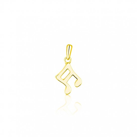 Zawieszka srebrna pozłacana - nuty