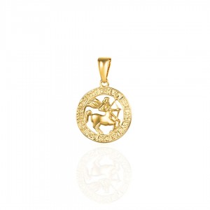 Zawieszka srebrna pozłacana - strzelec (znak zodiaku)