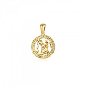 Zawieszka srebrna pozłacana - wodnik (znak zodiaku)