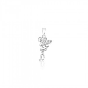 Zawieszka srebrna pr. 925 z cyrkoniami - wróżka