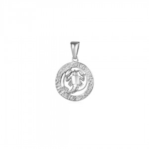 Zawieszka srebrna - rak (znak zodiaku)