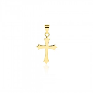 Zawieszka srebrna złocona - krzyżyk