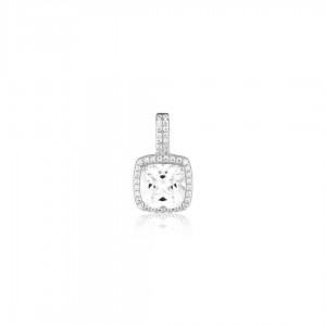 Zawieszka srebro 925 kwadratowa z cyrkoniami