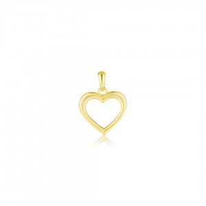 Zawieszka srebro pozłacane - serce konturowe