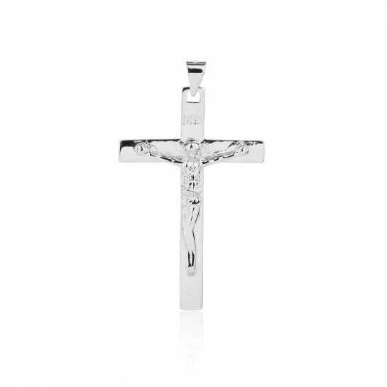 Zawieszka srebro pr. 925 - duży krzyż z wizerunkiem Chrystusa