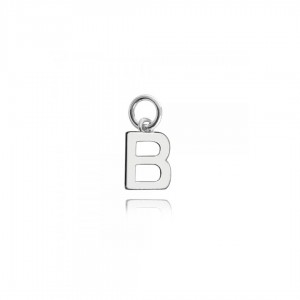 Zawieszka srebrna - mała litera "B"