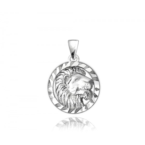 Zawieszka srebrna - lew (znak zodiaku)
